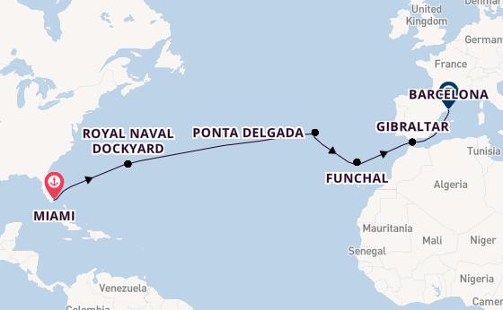 Transatlantic from Miami, Florida, USA with the Sirena