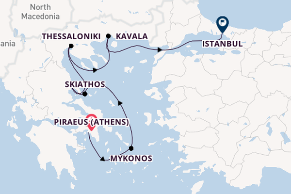 Eastern Mediterranean from Piraeus (Athens), Greece with the EXPLORA I