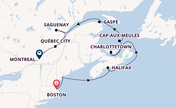 East Coast USA from Boston, Massachusetts, USA with the Seabourn Quest