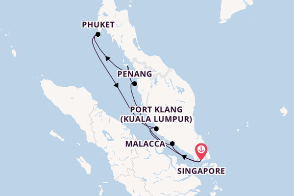 South East Asia from Singapore, Singapore with the Silver Muse