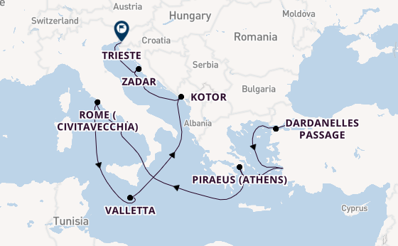 Mediterranean from Istanbul, Turkey with the Queen Elizabeth