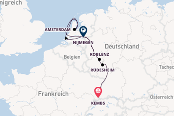 In 8 Tagen nach Köln über Amsterdam