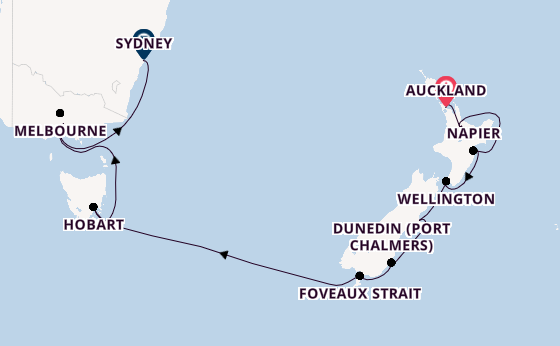 Australia and New Zealand from Auckland, New Zealand with the Viking Orion