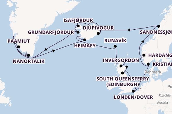 Arctica vanaf Rotterdam, Nederland met de Nieuw Statendam