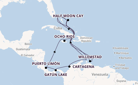 Caribbean vanaf Fort Lauderdale, Verenigde Staten met de Nieuw Amsterdam