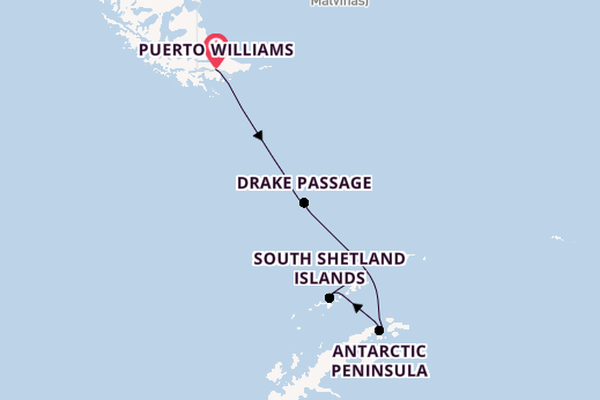 Antarctic Ocean from Puerto Williams, Chile with the Silver Wind