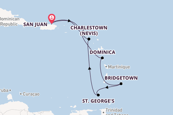 Caribbean from San Juan, Puerto Rico with the Grand Princess