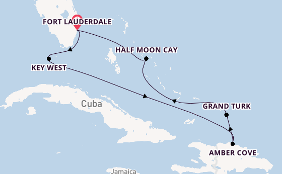 Caribbean vanaf Fort Lauderdale, Verenigde Staten met de Eurodam