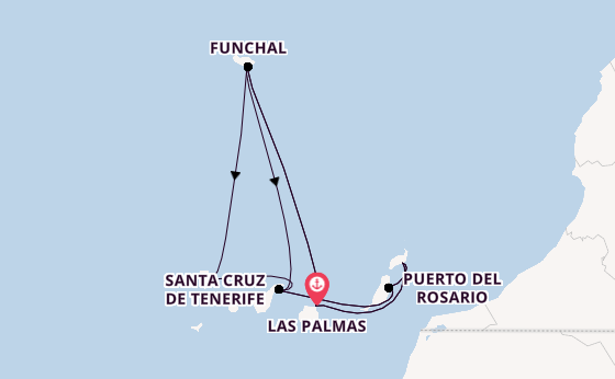Kanarische Inseln ab Las Palmas, Gran Canaria auf AIDAcosma