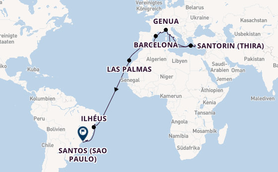 Transatlantik ab Civitavecchia (Rom), Italien auf der MSC Divina