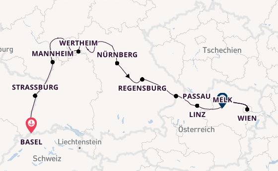 Donau ab Basel, Schweiz auf der VIVA ENJOY