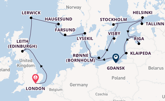 United Kingdom from London, England, United Kingdom with the Seabourn Quest