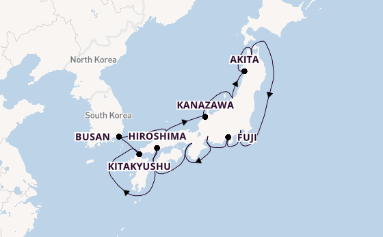 Japan vanaf Tokio, Japan met de Azamara Pursuit