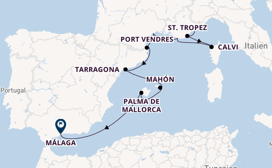 Westliches Mittelmeer ab Nizza, Frankreich auf der EUROPA