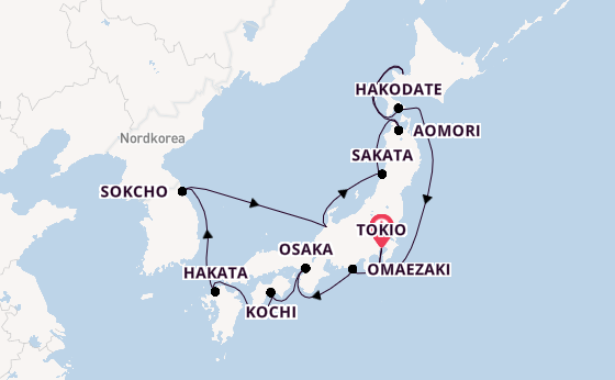 Japan ab Tokio, Japan auf der Westerdam
