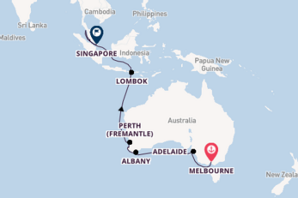 Southern Australia, Perth to Singapore