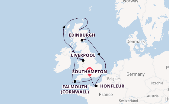 British Isles from Southampton, England with the Silver Spirit