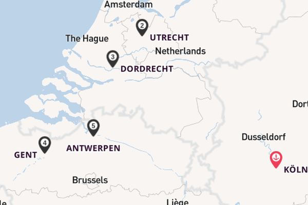 Rhein ab Köln, Deutschland auf der MS COMPASS OPERA
