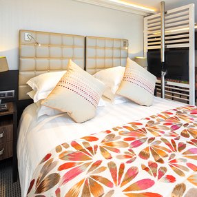 Come aboard the undefined and discover one of 10 cabin categories on a total of 4 decks that can accommodate 158 passengers. Choose your dream cabin and feel at home on board the undefined!