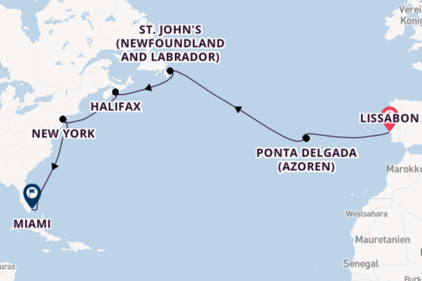 Norwegian Getaway – Free at Sea über dem Atlantik