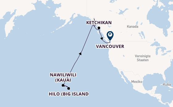 Polynesien ab Honolulu (Oahu, Hawaii) auf der Norwegian Spirit