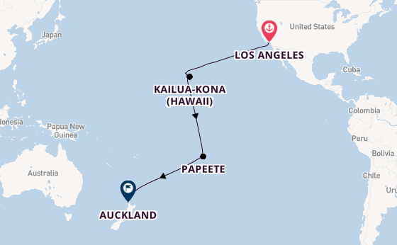 Transpacific from Los Angeles, California, USA with the Royal Princess