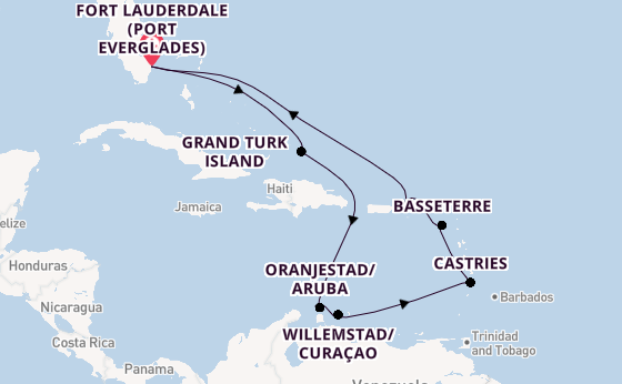 Caribbean from Fort Lauderdale (Port Everglades), Florida, USA with the Celebrity Eclipse