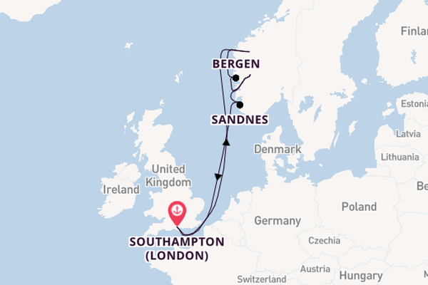 Norway from Southampton, England with the Borealis