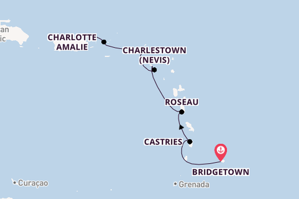 Caribbean from Bridgetown, Barbados with the Azamara Quest