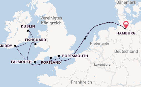 Britische Inseln ab Hamburg auf AIDAsol