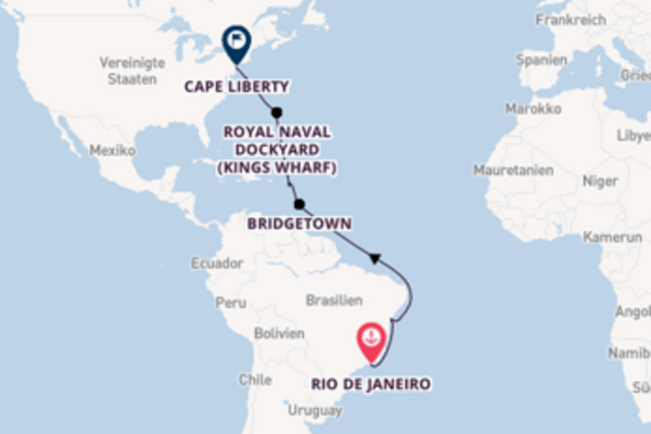 In 15 Tagen nach Cape Liberty über Salvador da Bahia