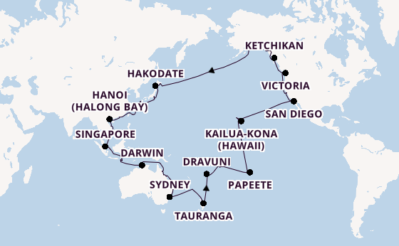 Transpacific from Brisbane, Australia with the Grand Princess