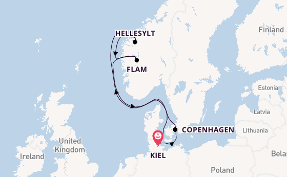 Norway from Australia with the MSC Euribia