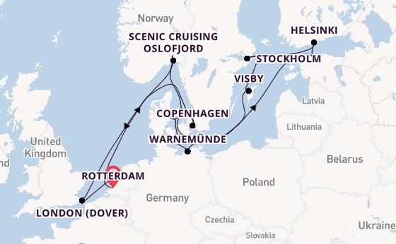 England from Rotterdam, Netherlands with the Nieuw Statendam