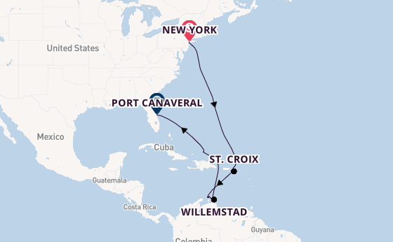 Caribbean vanaf New York, Verenigde Staten met de Carnival Firenze