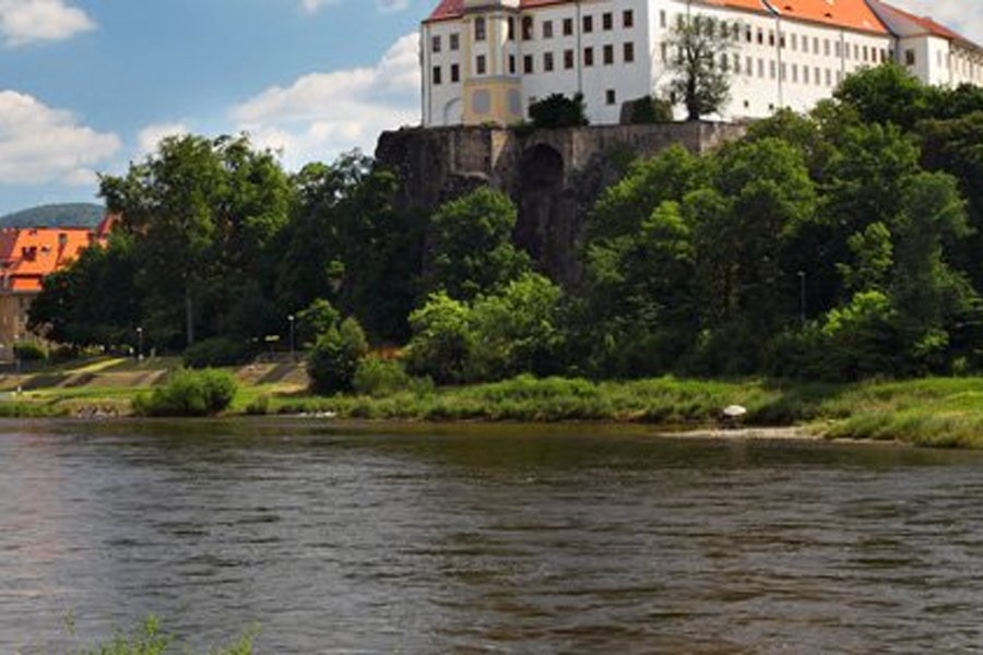 Elbe ab Dresden, Deutschland auf der MS Sans Souci