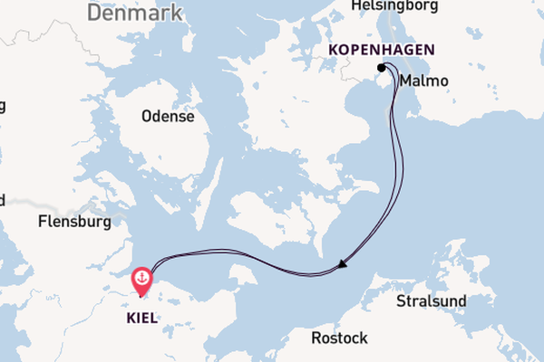 Oostzee vanaf Kiel, Duitsland met de Mein Schiff Relax