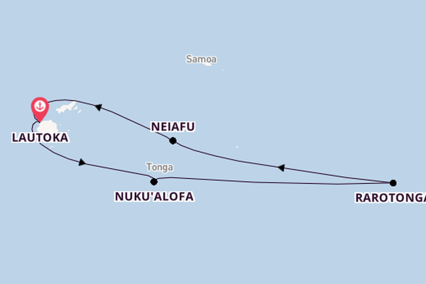 Polynesien ab Lautoka, Fiji auf der Seven Seas Navigator