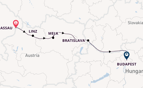 Danube River, Europe from Passau, Germany with the Viking Embla