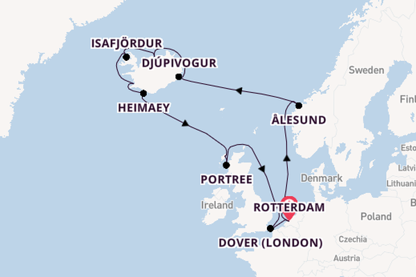 Arctic from Rotterdam, The Netherlands with the Nieuw Statendam