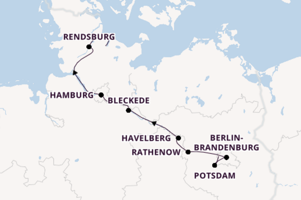 Elbe ab Berlin-Spandau, Deutschland auf der MS Sans Souci