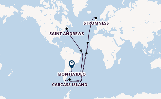 Transatlantik ab Punta Arenas, Chile auf der MS Fram