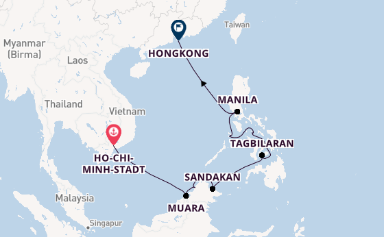 Südostasien ab Ho-Chi-Minh-Stadt, Vietnam auf der EUROPA