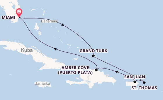 Karibik ab Miami auf der Carnival Celebration