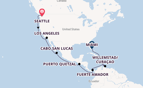 Central America from Australia with the Queen Elizabeth