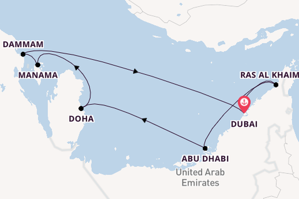 Arabian Gulf from Dubai, United Arab Emirates with the EXPLORA I