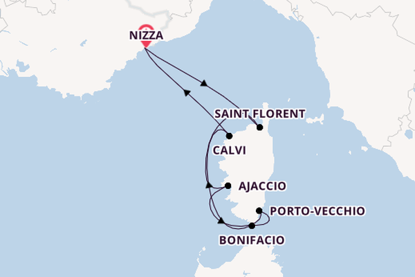 Westliches Mittelmeer ab Nizza, Frankreich auf der Le Ponant