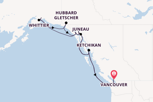Von Vancouver über Juneau in 15 Tagen