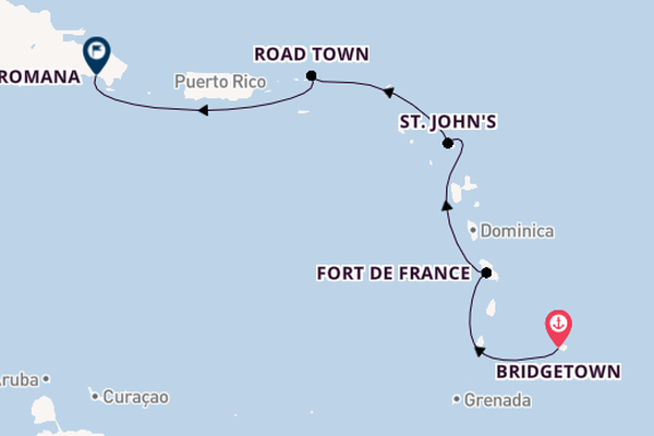 Caribbean from Bridgetown, Barbados with the MSC Opera