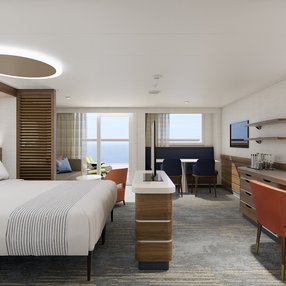 Come aboard the undefined and discover one of 121 cabin categories on a total of 15 decks that can accommodate 5374 passengers. Choose your dream cabin and feel at home on board the undefined!